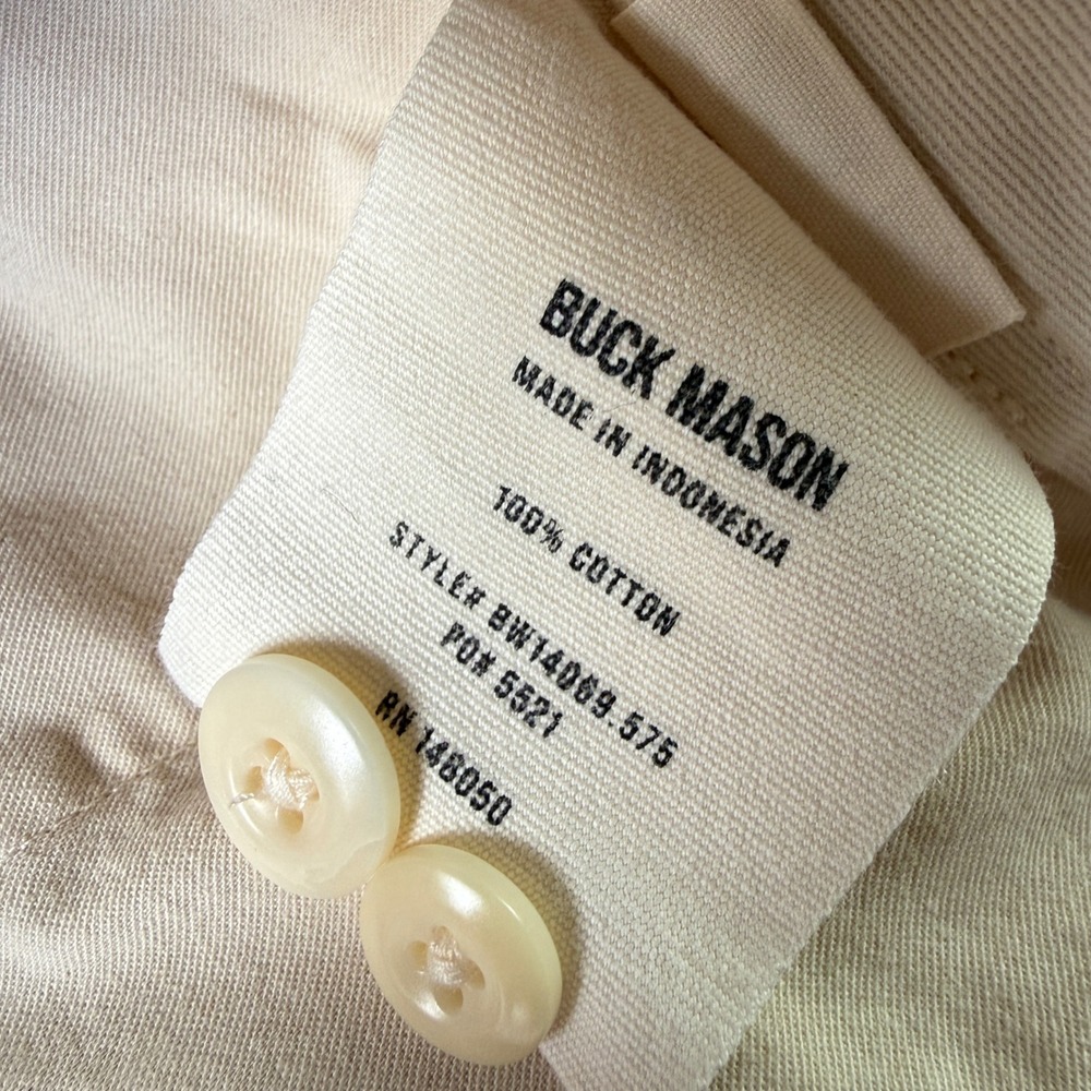 Buck Mason At Ease Chino Womens 29 Sand Straight Leg Cotton Utility Pants - Picture 15 of 16